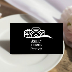 Tarjeta De Visita Fotografía profesional caligráfica moderna