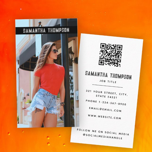 Tarjeta De Visita Fotografía profesional con problemas modernos (Modern Distressed Professional Photography Photo Business Card)