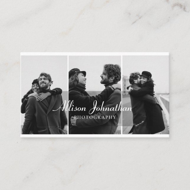 Tarjeta De Visita Fotografía profesional de 3 fotografías (Anverso)