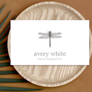 Tarjeta De Visita Fotografía profesional de naturaleza blanca simple