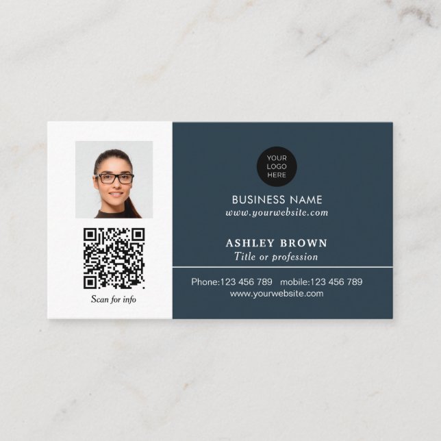 Tarjeta De Visita Fotografía profesional del código QR de inmuebles  (Anverso)