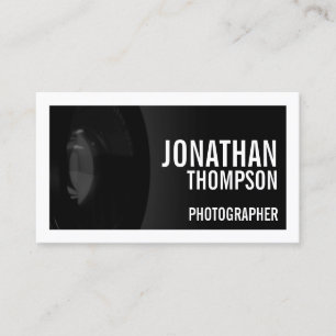 Tarjeta De Visita Fotografía profesional en blanco y negro