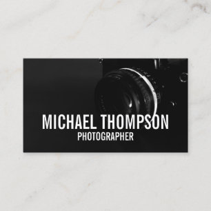 Tarjeta De Visita Fotografía profesional en blanco y negro