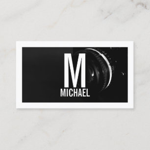 Tarjeta De Visita Fotografía profesional en blanco y negro
