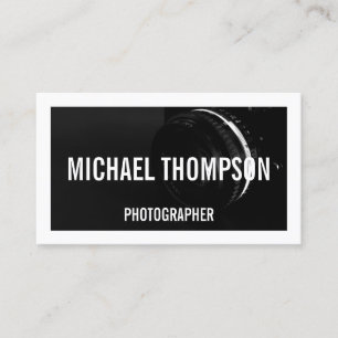 Tarjeta De Visita Fotografía profesional en blanco y negro