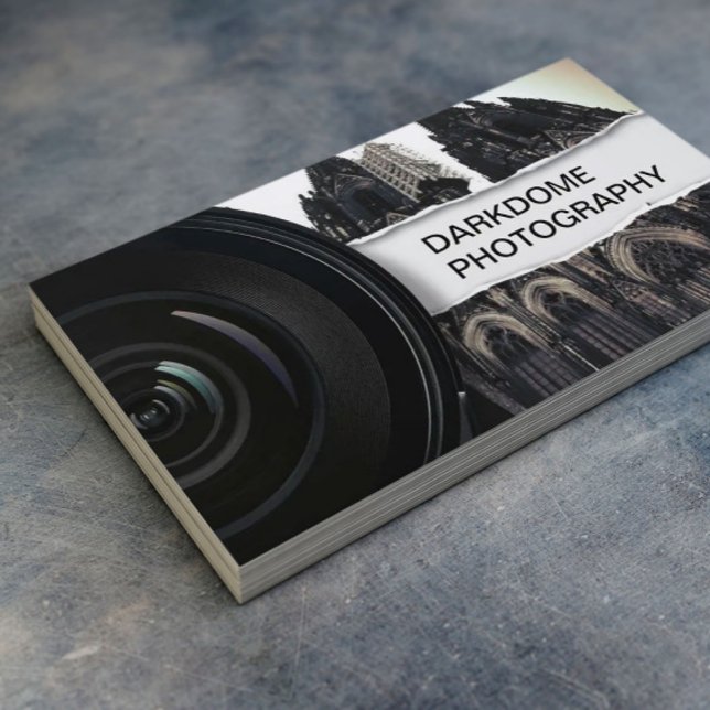 Tarjeta De Visita Fotografía profesional en blanco y negro (Subido por el creador)