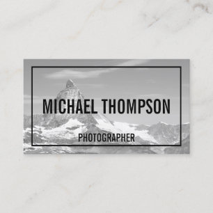 Tarjeta De Visita Fotografía profesional en blanco y negro