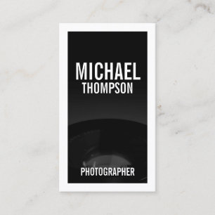 Tarjeta De Visita Fotografía profesional en blanco y negro