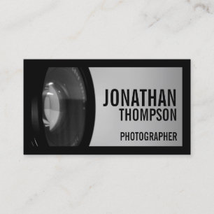 Tarjeta De Visita Fotografía profesional en blanco y negro