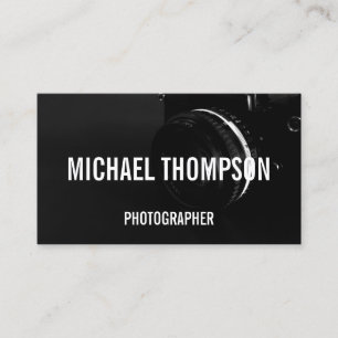 Tarjeta De Visita Fotografía profesional en blanco y negro