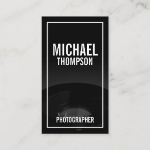 Tarjeta De Visita Fotografía profesional en blanco y negro