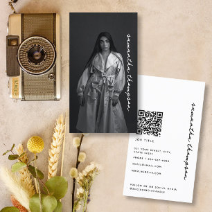 Tarjeta De Visita Fotografía profesional moderna con guiones de moda