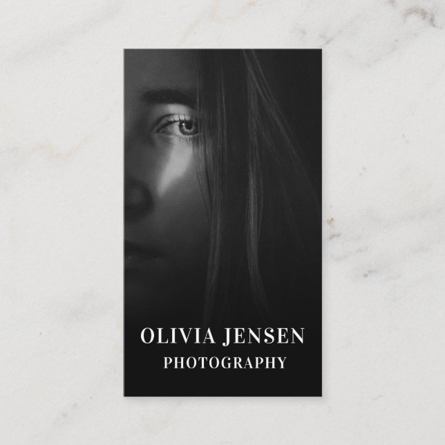 Tarjeta De Visita Fotografía profesional moderna de negocios (Anverso)
