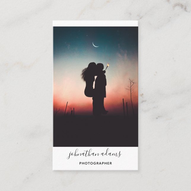 Tarjeta De Visita Fotografía profesional moderna en medios sociales (Anverso)