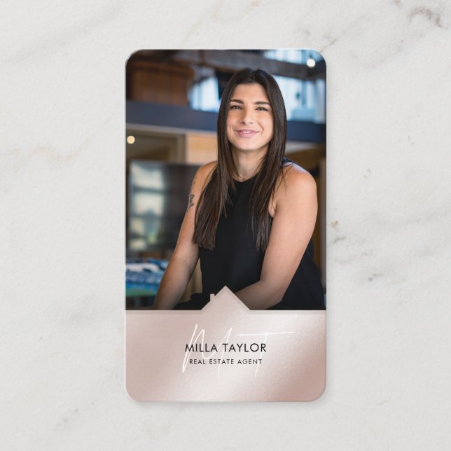 Tarjeta De Visita Fotografía profesional moderna en monograma inmobi (Anverso)