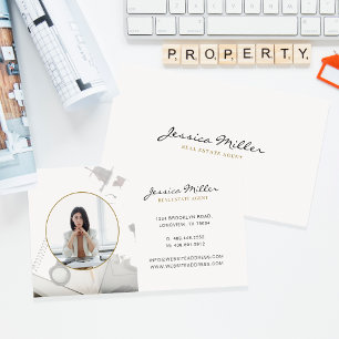 Tarjeta De Visita Fotografía profesional simple de bienes raíces