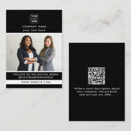 Tarjeta De Visita Fotografía promocional profesional para el Negocio