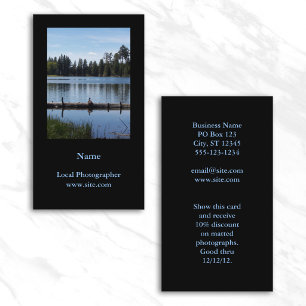 Tarjeta De Visita Fotografía Retrato Vertical Negro
