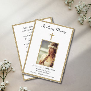 Tarjeta De Visita Fotografía Simpatía Memorial Funeral Religioso