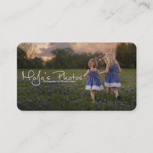 Tarjeta De Visita Fotografía simple con la filigrana (Anverso)