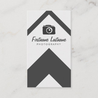 Tarjeta De Visita Fotografía simple en blanco y negro