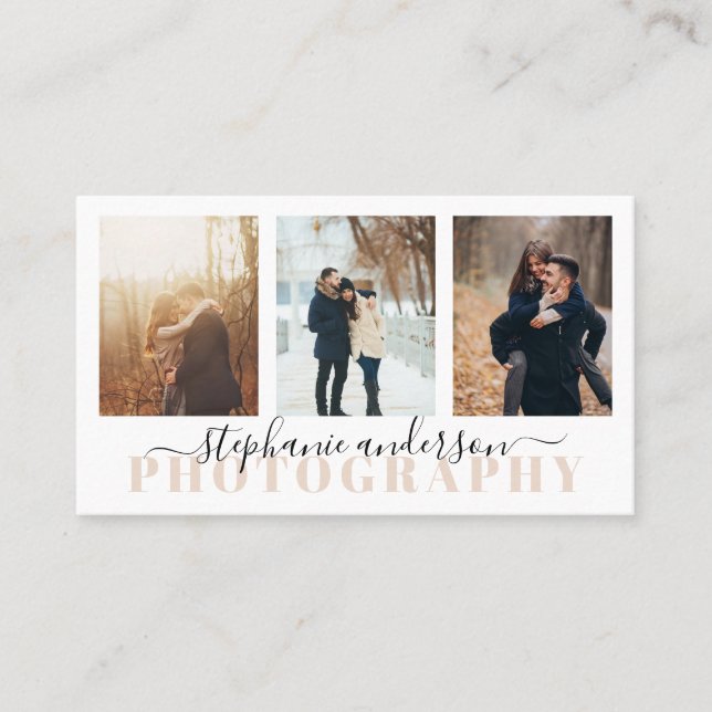 Tarjeta De Visita Fotografía simple Minimalista (Anverso)