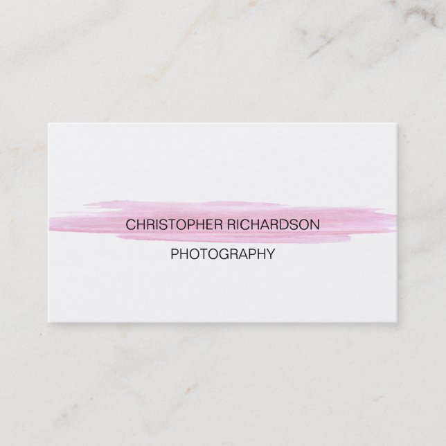 Tarjeta De Visita Fotografía simple y elegante (Anverso)