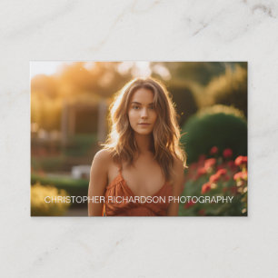 Tarjeta De Visita Fotografía simple y elegante