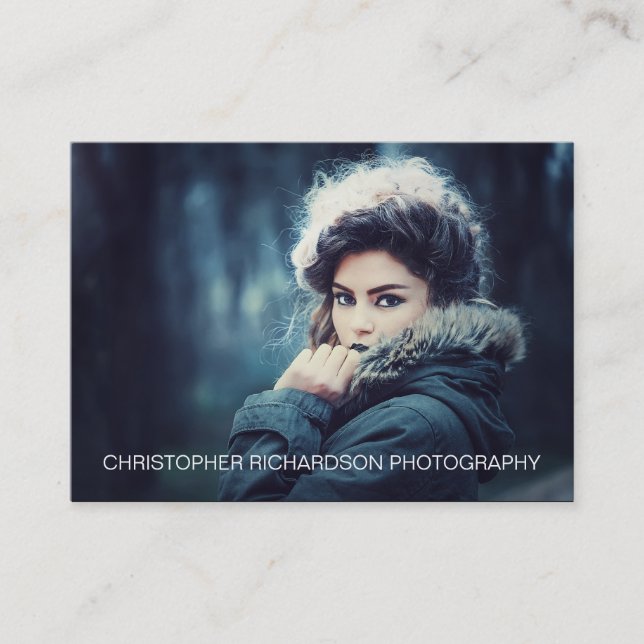 Tarjeta De Visita Fotografía simple y elegante (Anverso)