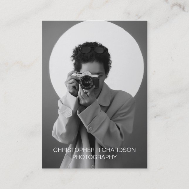 Tarjeta De Visita Fotografía simple y elegante (Anverso)