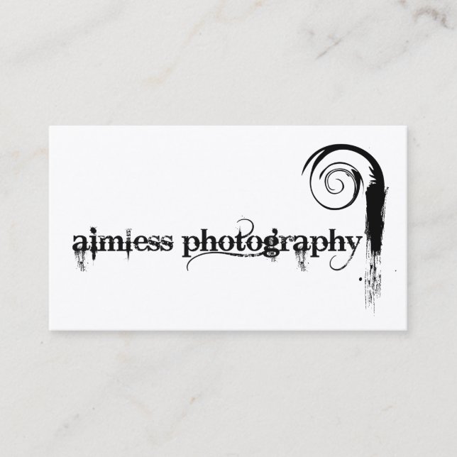 Tarjeta De Visita Fotografía sin objetivo (Anverso)