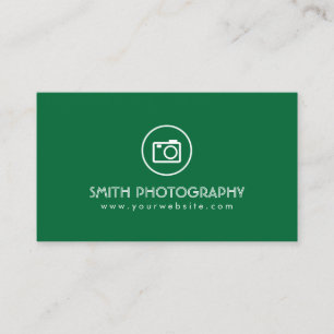 Tarjeta De Visita Fotografía verde moderna mínima