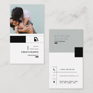 Tarjeta De Visita Fotografía vertical minimalista moderna y creativa