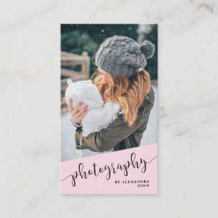 Tarjeta De Visita Fotografía violeta moderna y elegante