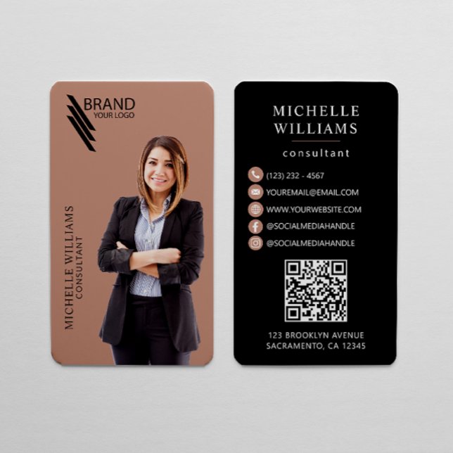 Tarjeta De Visita Fotografía Y Logo Elegante Profesional (Subido por el creador)