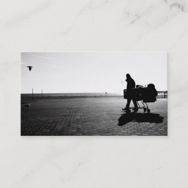 Tarjeta De Visita Fotografías del paseo marítimo (Anverso)