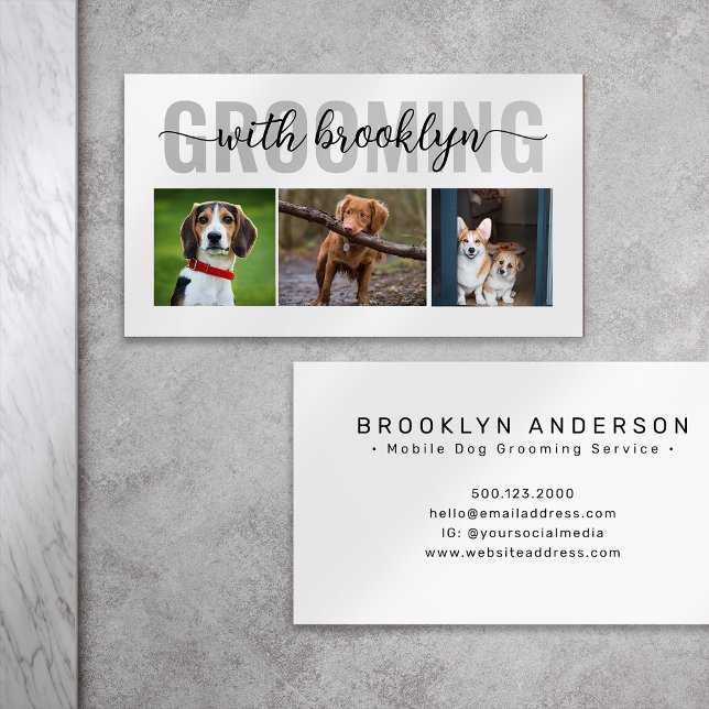 Tarjeta De Visita Fotografías del servicio de crecimiento de perros (Subido por el creador)