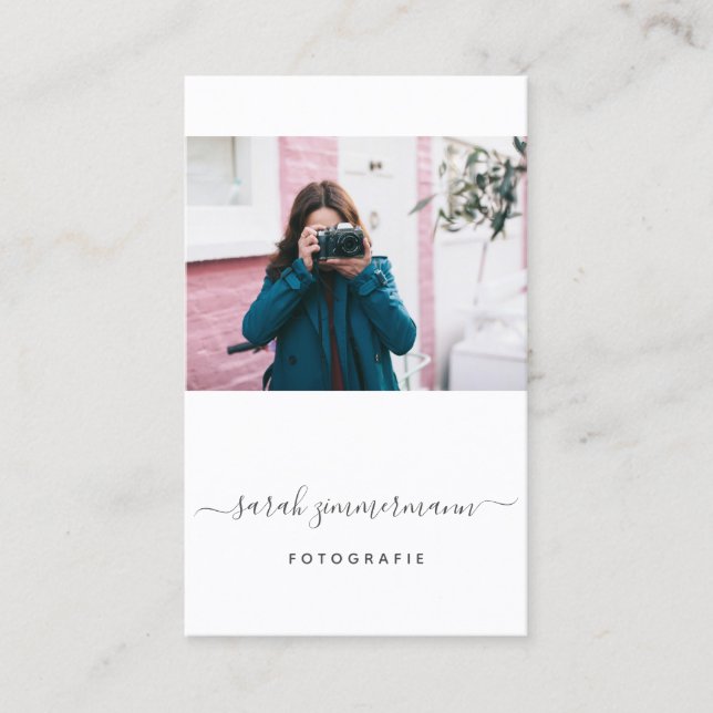 Tarjeta De Visita Fotografie Visitenkarte mit Foto - Vorlage (Anverso)