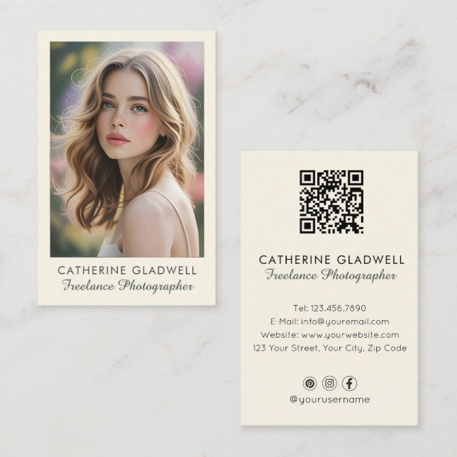 Tarjeta De Visita Fotógrafo (Anverso / Reverso)