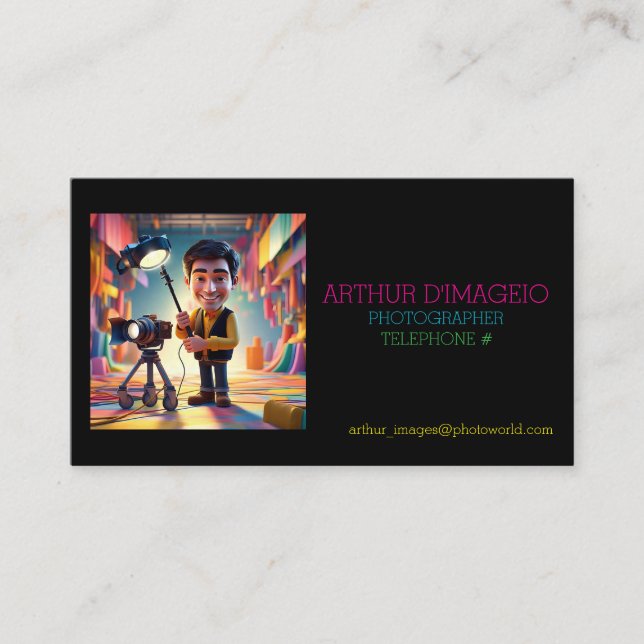 TARJETA DE VISITA " FOTÓGRAFO " (Anverso)