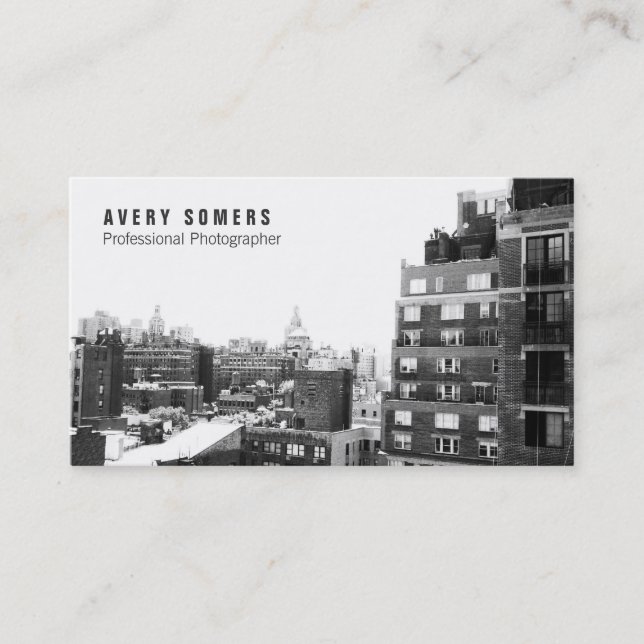 Tarjeta De Visita Fotógrafo agrega tu fotografía (Anverso)