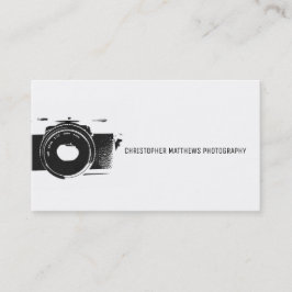 Tarjeta De Visita Fotógrafo artístico de cámara clásica blanco negro