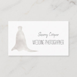 Tarjeta De Visita Fotógrafo boda Boda Vestido Elegante