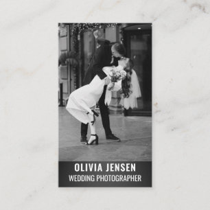 Tarjeta De Visita Fotógrafo boda Código QR vertical Medios sociales