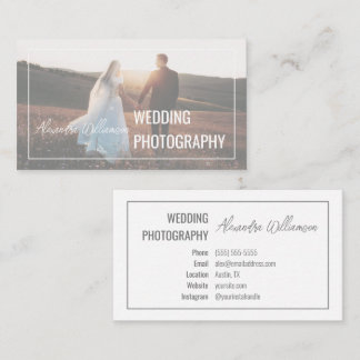 Tarjeta De Visita Fotógrafo Boda de fotografía moderno y elegante