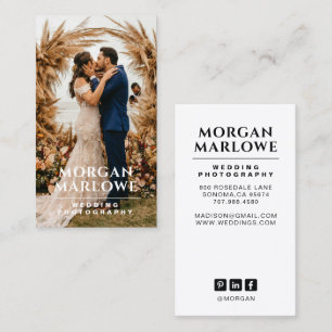 Tarjeta De Visita Fotógrafo Boda moderno foto