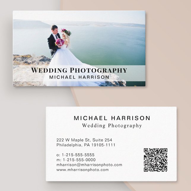 Tarjeta De Visita Fotógrafo boda QR Code Photo Professional (Subido por el creador)