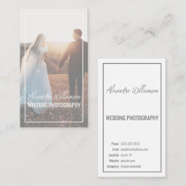 Tarjeta De Visita Fotógrafo Boda sencillo y elegante moderno