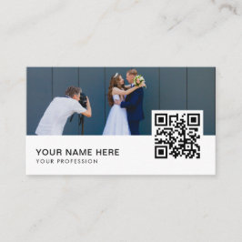 Tarjeta De Visita Fotógrafo boda | Videógrafo | Código QR DJ