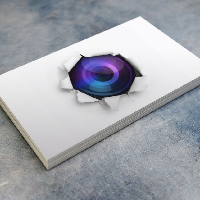 Tarjeta De Visita Fotógrafo con cámara creativa fotográfica (Subido por el creador)